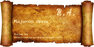 Majoros Anna névjegykártya
